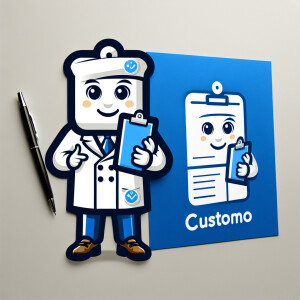 Generate a logo with brand name “Customo” it’s an All in one CRM...