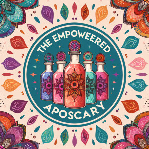 A colorful logo boho hippie style the business name is “The EMPO...