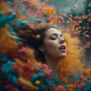 can you please create a picture of representation of joy sadness...