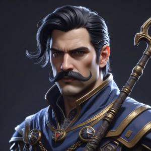 Create a digital portrait of Dorian Pavus from Dragon Age, featu...