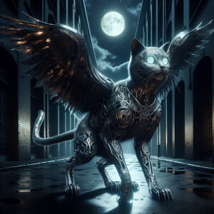 A surreal dystopian dark art image of a horrifying darkly shiny...