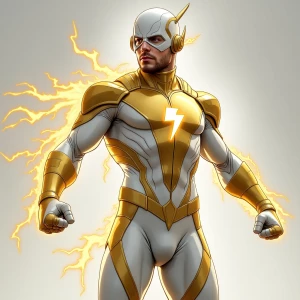 A detailed depiction of the character Godspeed as seen in the TV...