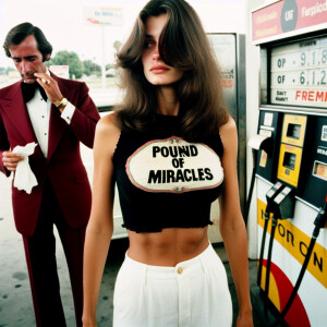 color film photograph from the early seventies of a gorgeous bru...