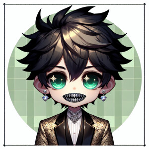 Create an image of Gon Freecss from 'Hunter x Hunter' standing c...