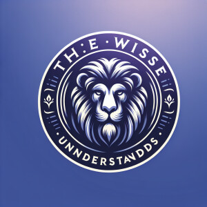 draw a social media logo with a lion in the middle and a caption...