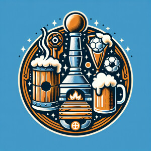 Сделай логотип для телеграмма круглый.
Совмести баню, пиво, футб...