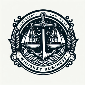 Design a sophisticated logo for a luxury boat named "Whiskey Bus...