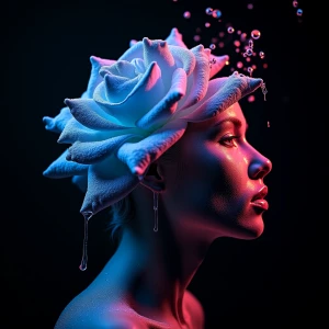 a surreal composition with a luminous extreme naturalism. a deep...