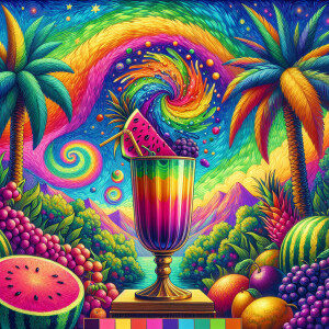A large juice glass centered in the middle of the screen, filled...