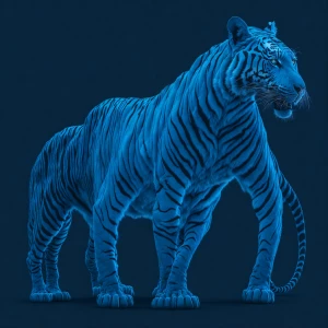 Neon Blue Tiger