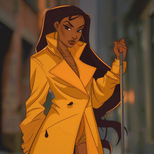 A from head to Toe ( must show boots and cane) trench coat weari...