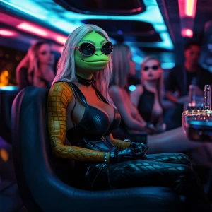 PEPE meme,Pepe is chilling with beautiful attractive girls at th...
