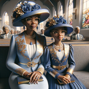 Adjust the 3-D realistic image to depict the African-American gr...