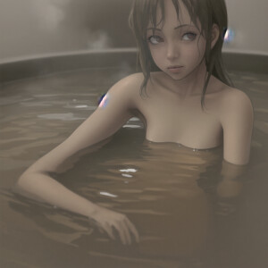 “Annie Leibovitz’s photograph of an anime girl in a hot tub is c...