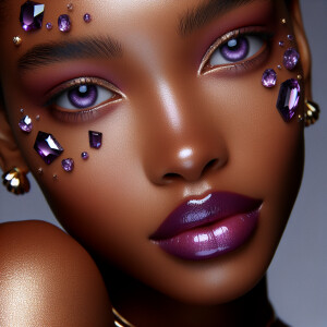 "Create a hyper-realistic portrait of a light-skinned African-Am...