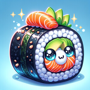 Create a cute animation sushi