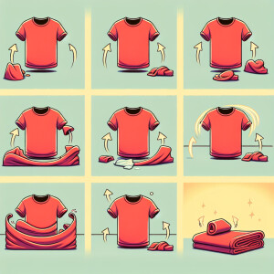 make a stop motion t shirt from full to perfectly folded