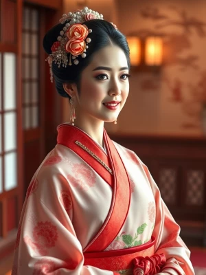 Generate a full body photo, highly detail of a beautiful bride i...