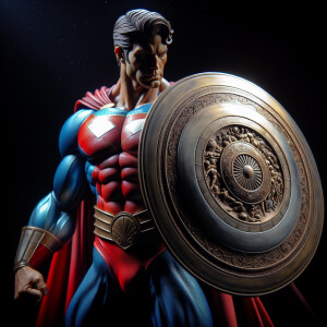 Marvel Cinimatic Universe Captain America holding his sheild in...