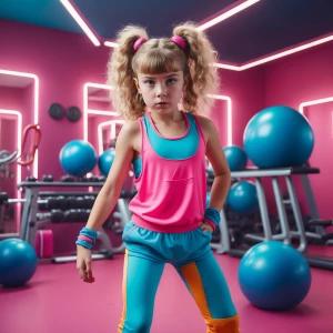 12 year old girl dress as a 80s workout trainer