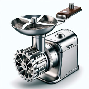 A grinder mixer with chopper attached as a lid of the grinder