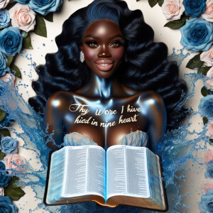 Create an image of an ultra-light-skinned African-American woman...