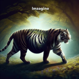 A fully black pregnant female tiger with fur