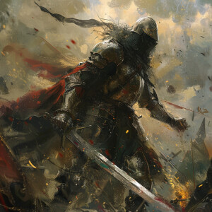 Knight in battle