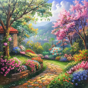 Beautiful flowers growing