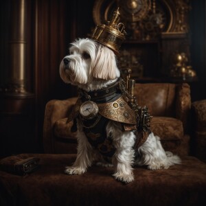 Maltese dog as overlord