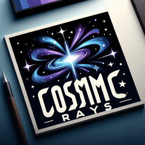 AI image of a logo saying cosmic rays