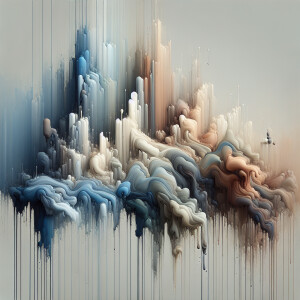 Describe an abstract illustration using stunning faint shades of...