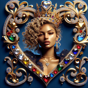 VCraft a 3-D image showcasing the name 'KAREN' in a luxurious go...