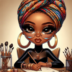 Design a cartoon-style digital artwork depicting a character tha...