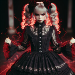 Stage of anger, elegant gothic lolita, anger aura