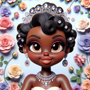 Craft a 3-D realistic image of an African-American character rem...