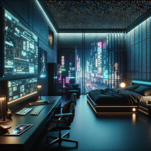 Cyberpunk bedroom ultra