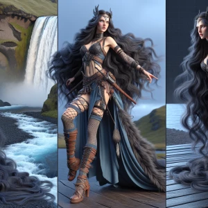 Generate an image of Freya, the Norse goddess of beauty, magic,...