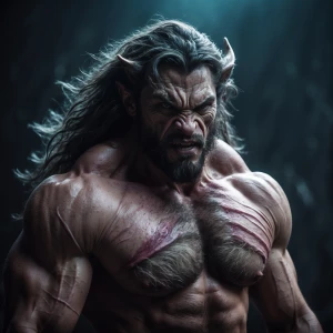 Lycans hairymuscles showing of