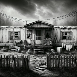 The opening scene is of a rundown Single Wide Mobile home in muc...