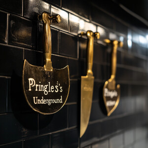 Modern upscale restaurant called “Pringle’s Underground Kitchen,...