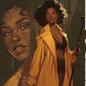 Niobe stands at 5'7" with a commanding presence. Her caramel com...