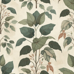 Design a watercolor illustration of a ficus that embodies a blen...