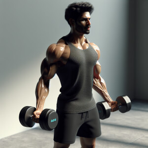 Create a 3D Ultrahigh hyper realistic picture of a guy working o...