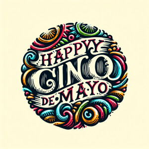 Create logo hyper ultra realistic vibrant colors that says Happy...