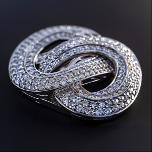 Elevate your style with a stunning sterling silver dress buckle...