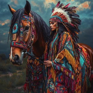 Generate an 8K resolution image that portrays Sequoyah, a respec...