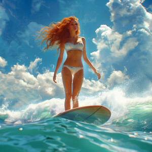 High resolution, photorealistic image. Light ginger haired femal...