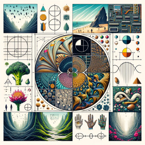 The golden ratio, Minimalist art Circuit, boards, circuitry, diagrams Cellular structures, DNA, circuit boards, colorful wires,  asian and Egyptian  graffiti, lie detector graphs, cardio, printout , branches infinity sign, cave, Art, handprints, distant birds flying, flowering vines, abstract, painting, Broccoli Fibonacci sequence