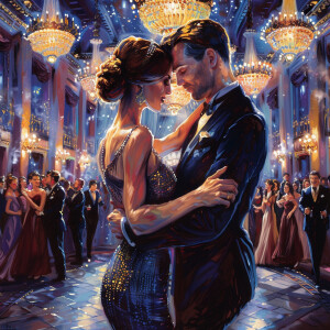 Cartoon illustration  In a whirlwind of dazzling movement and en...